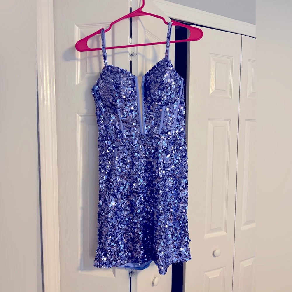 Blue sequin dress size 6